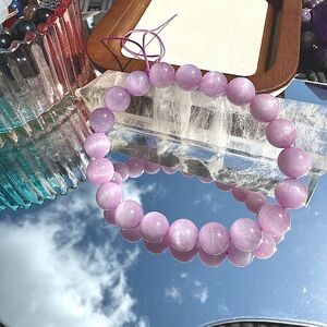 Natural Kunzite beads bracelet